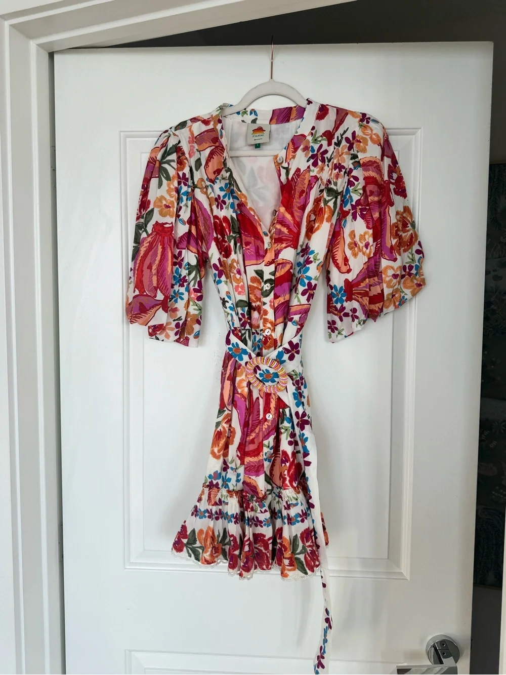Farm Rio Spring Bananas Mini Dress - Picture 10 of 10